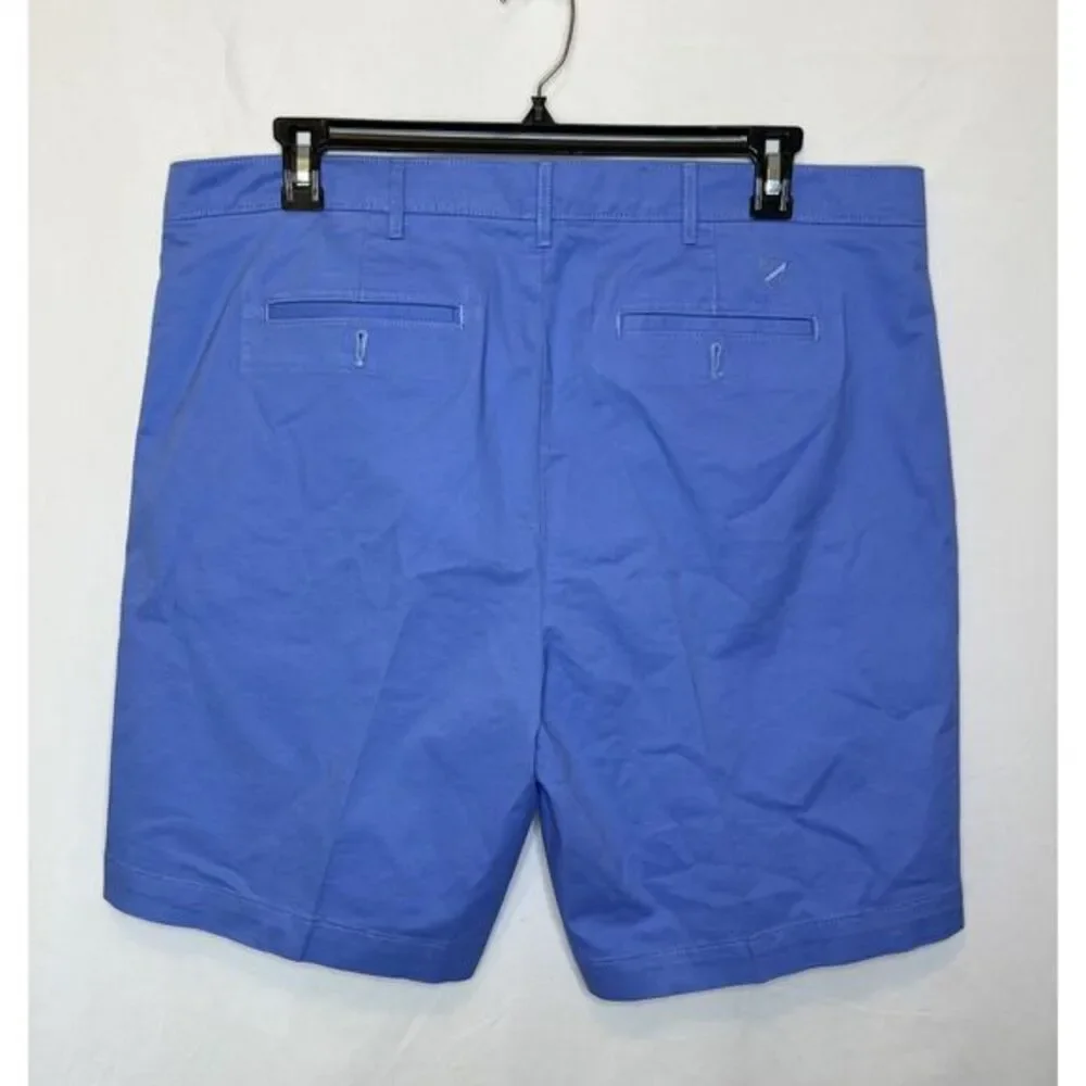 Cremieux Men's Size 40 Blue Chino Flat Front Shorts Comfort Stretch Cotton Blend